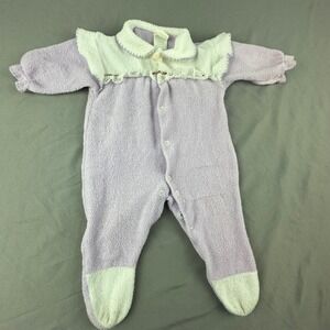 Vintage Trimfit Baby Sleeper 6–12M Terry Cloth Footed Pajamas USA